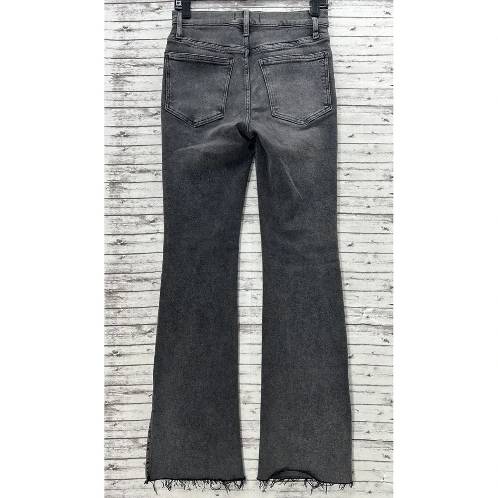 Madewell Women's Kick Out Full Length Flare Mid Rise Gray Wash Jeans Size 26